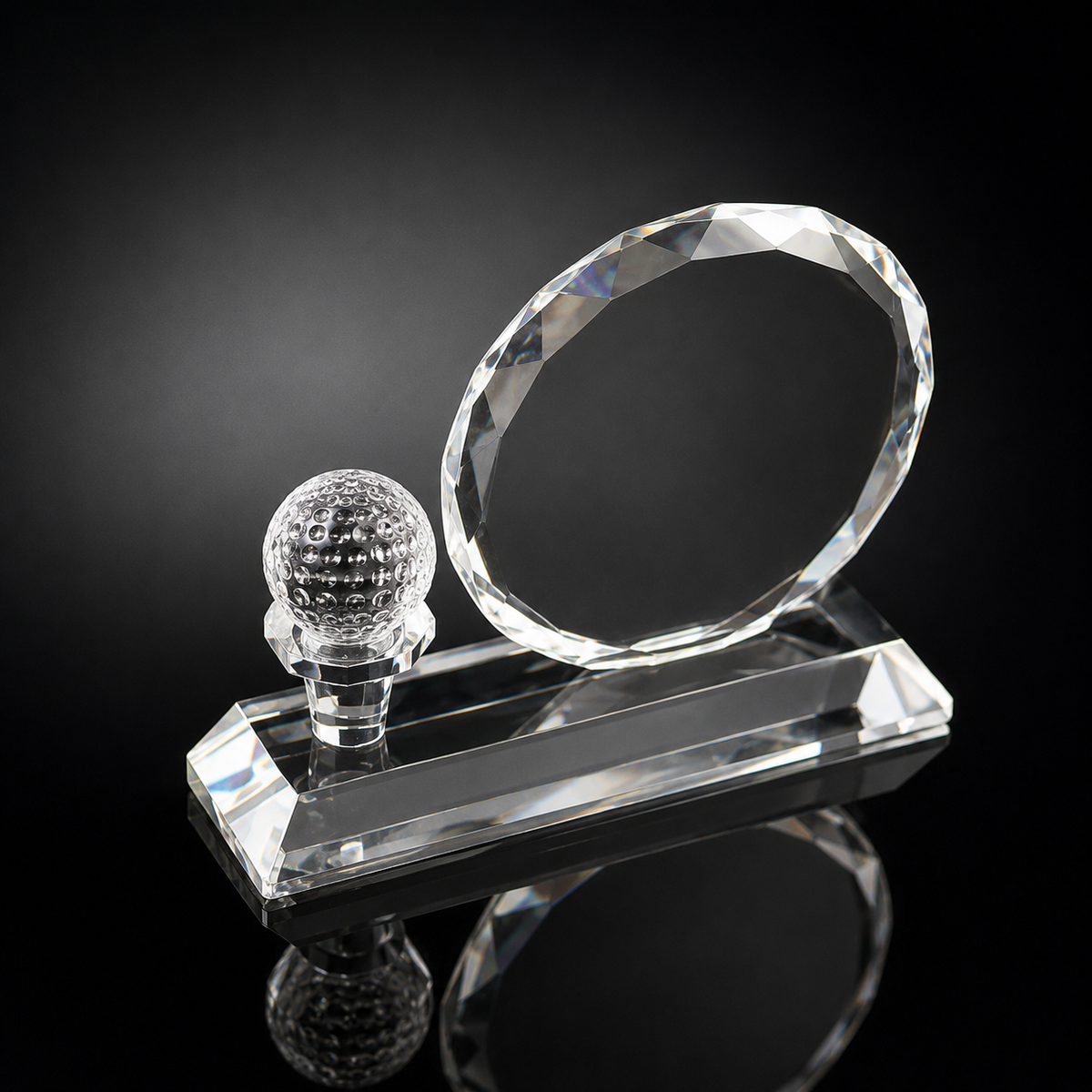 GF-1021 圆满进洞 / Crystal Medal with Golf Ball