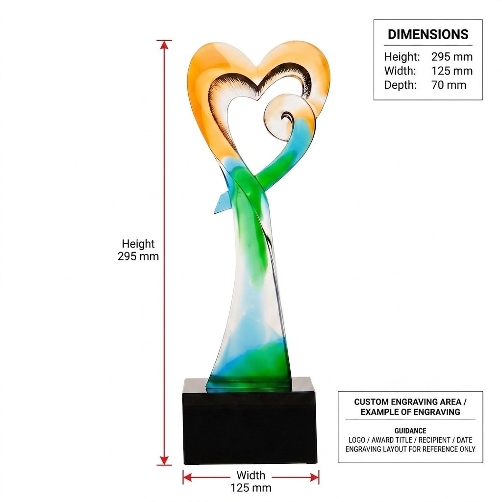 JB-1062 大爱无疆 / Boundless Love — dimensions and engraving area
