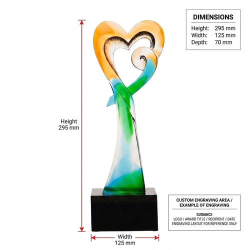 JB-1062 大爱无疆 / Boundless Love — dimensions and engraving area