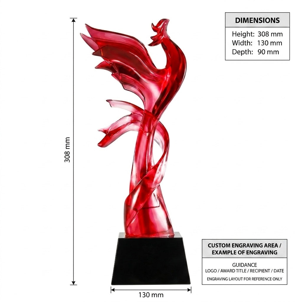 JB-1144 朝凤华彩 / Phoenix in Splendour — dimensions and engraving area