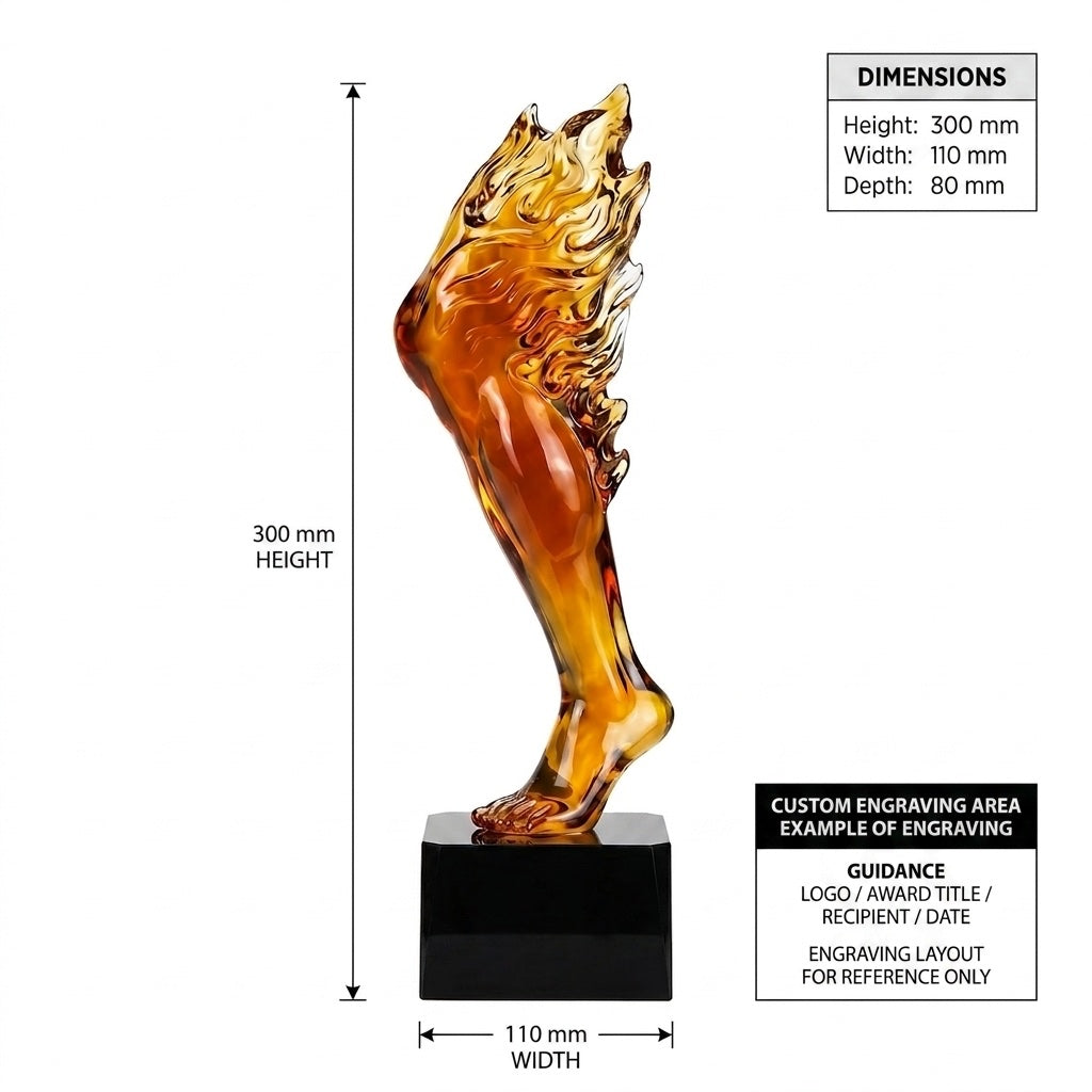 JB-1502 金球脚 / Golden Boot — dimensions and engraving area