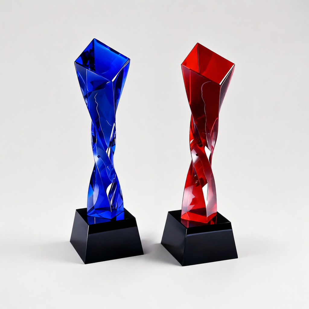 JC-1001 功勋奖杯-扭底 / Standard Crystal — Trophy