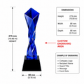 JC-1001 功勋奖杯-扭底 / Standard Crystal — Trophy — Design 1 spec