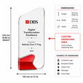 JC-1290A 彩色水晶奖杯 / Standard Crystal — Trophy — Design 1 spec