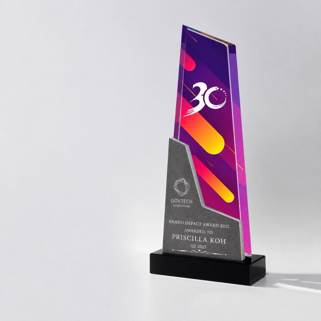JC-1302B 大理石-底座款 / Standard Crystal Edition — engraving mockup