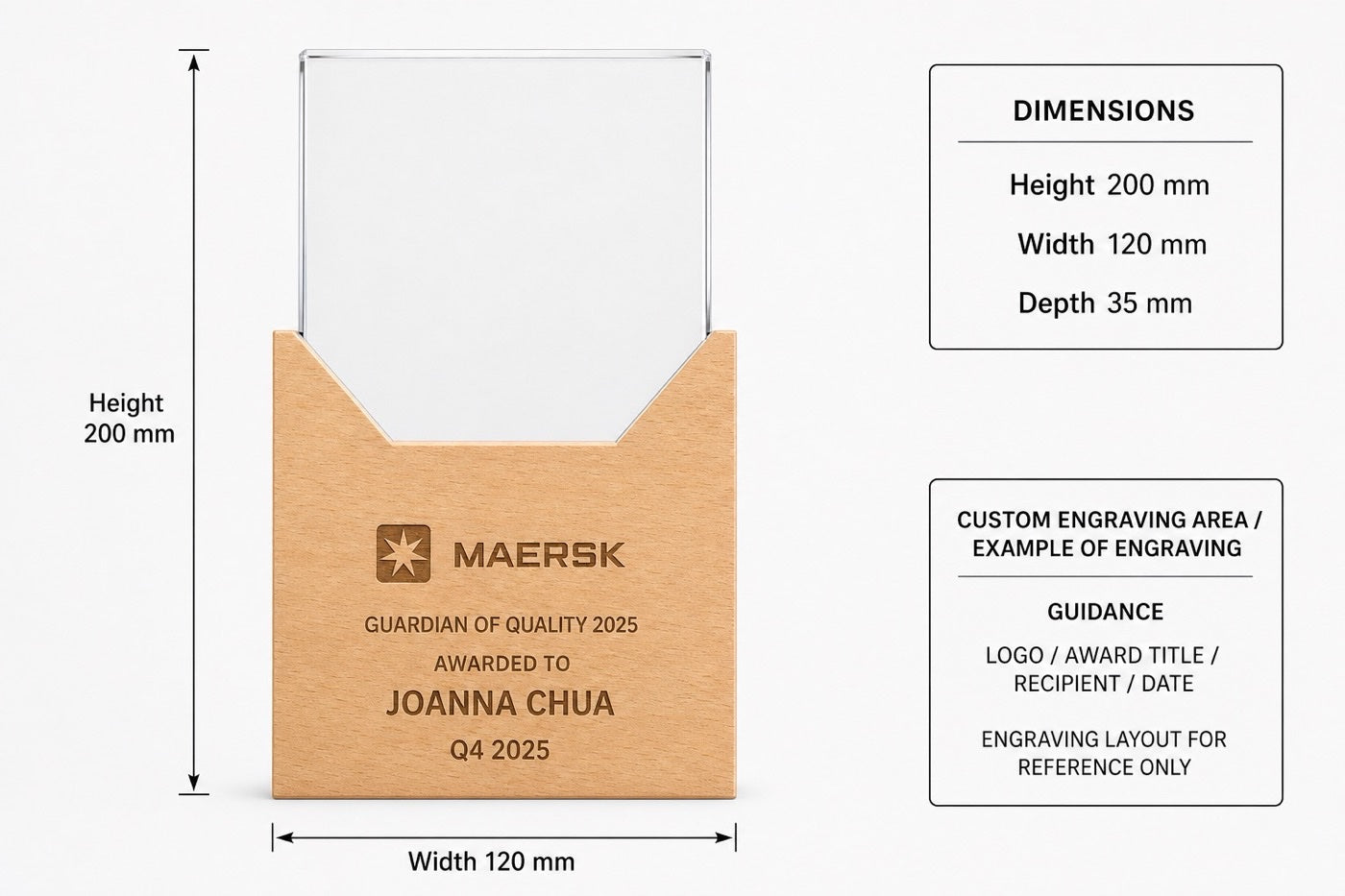 JC-1408 特价：29 / Standard Crystal Edition — dimensions and engraving area