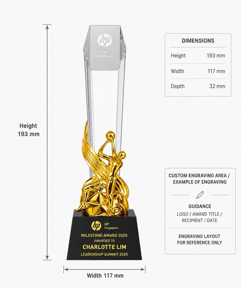 JC-1512 方牌铝款 / Standard Crystal Edition — dimensions and engraving area