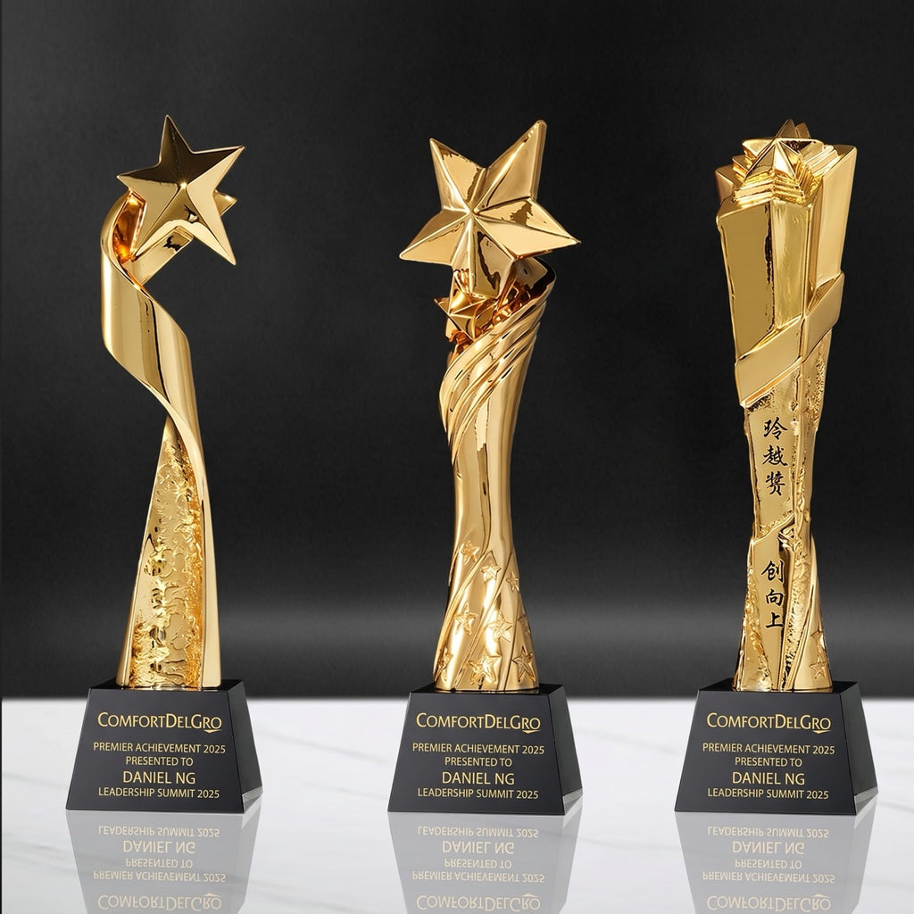 JC-3004 星辰荣耀A/B/C款 / Standard Crystal — Star — engraving mockup