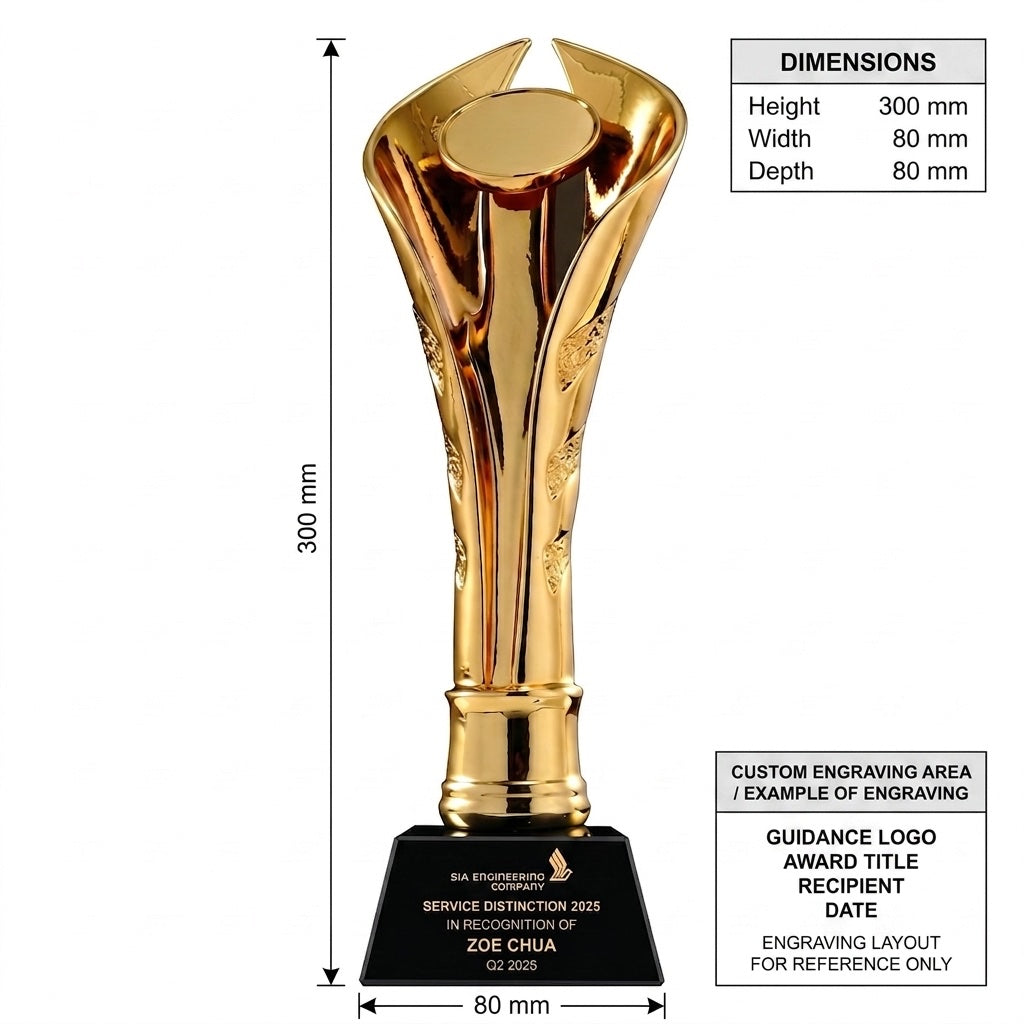 JC-3028 精英之伴A / Standard Crystal Edition — dimensions and engraving area