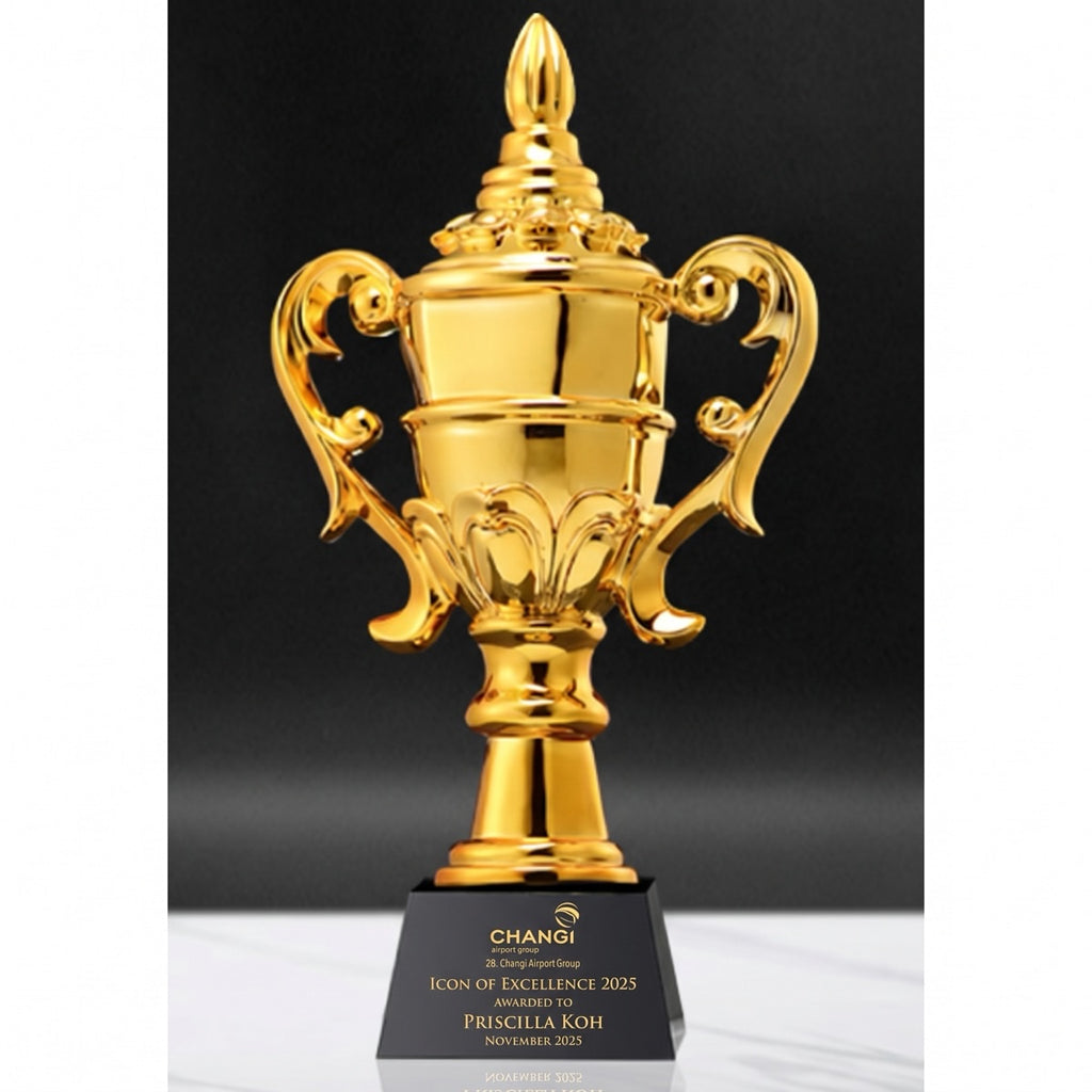 JC-3050 璀璨奖杯B / Standard Crystal — Trophy — engraving mockup