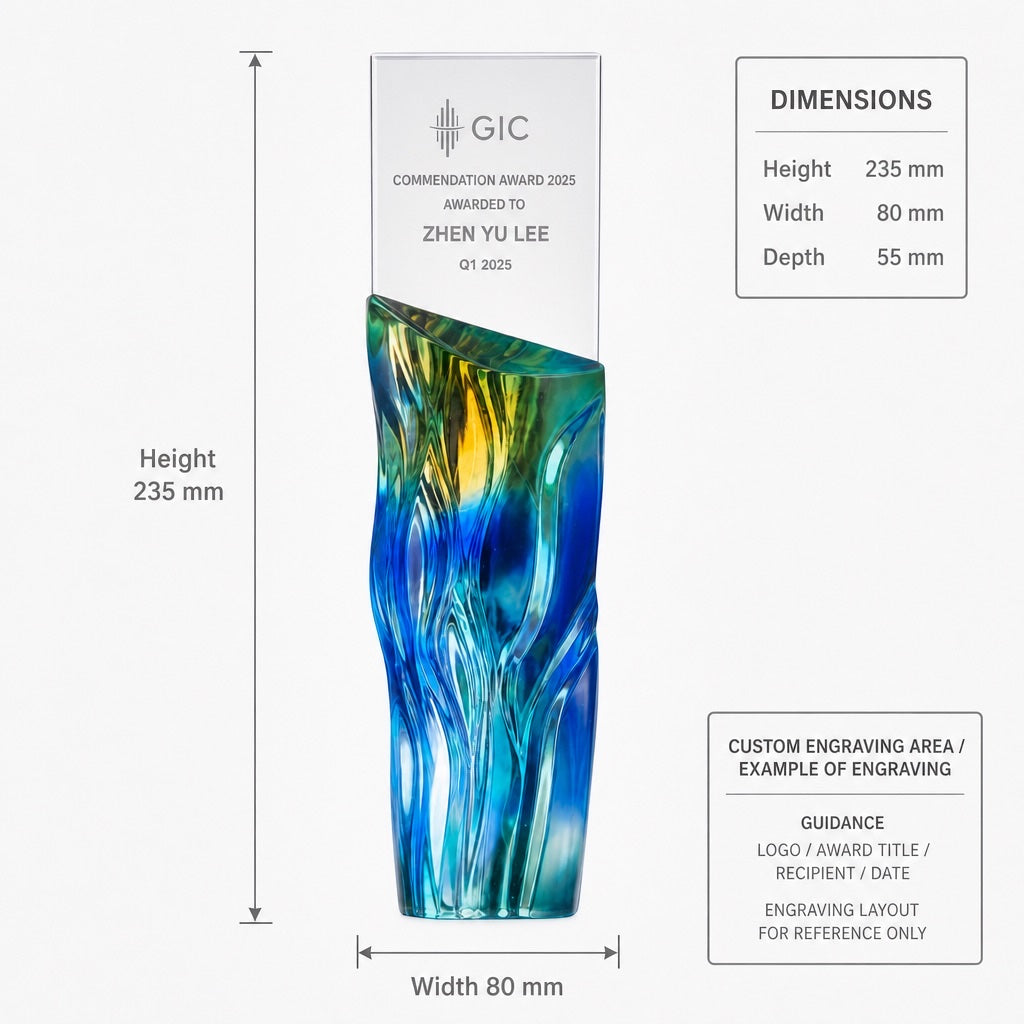 LJ-1002A 炫 动 / Dazzling Motion — dimensions and engraving area