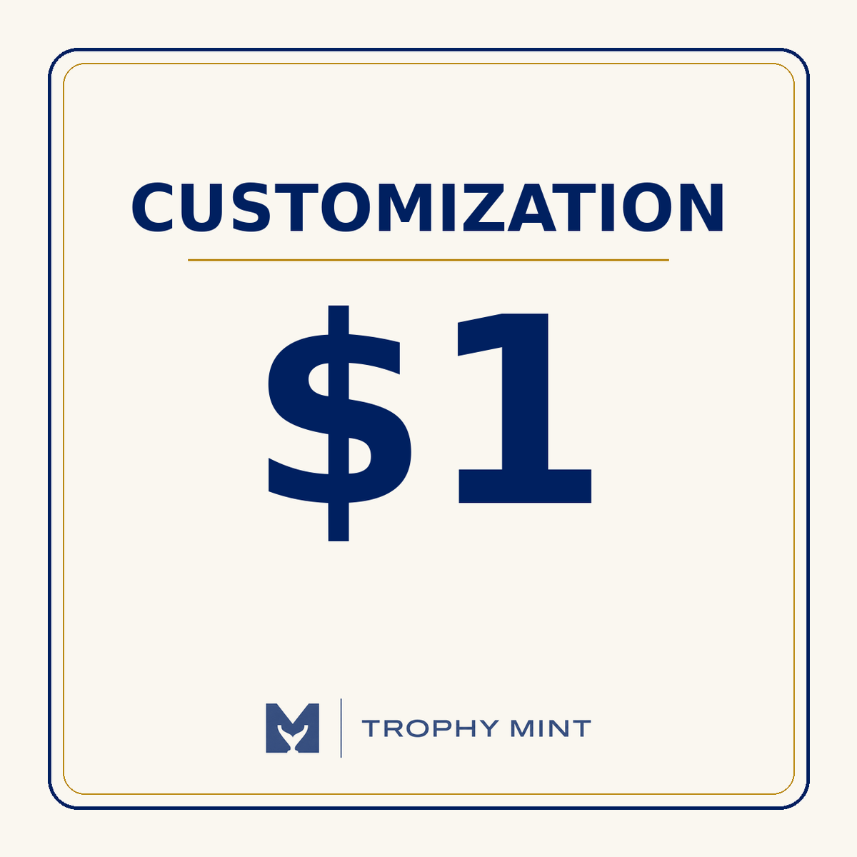 Trophy Mint Customization — SGD $1