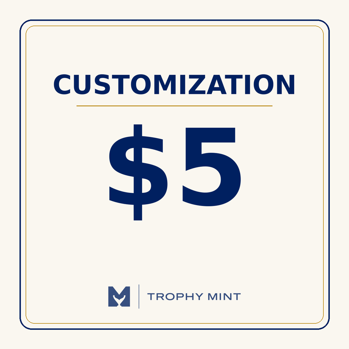 Trophy Mint Customization — SGD $5