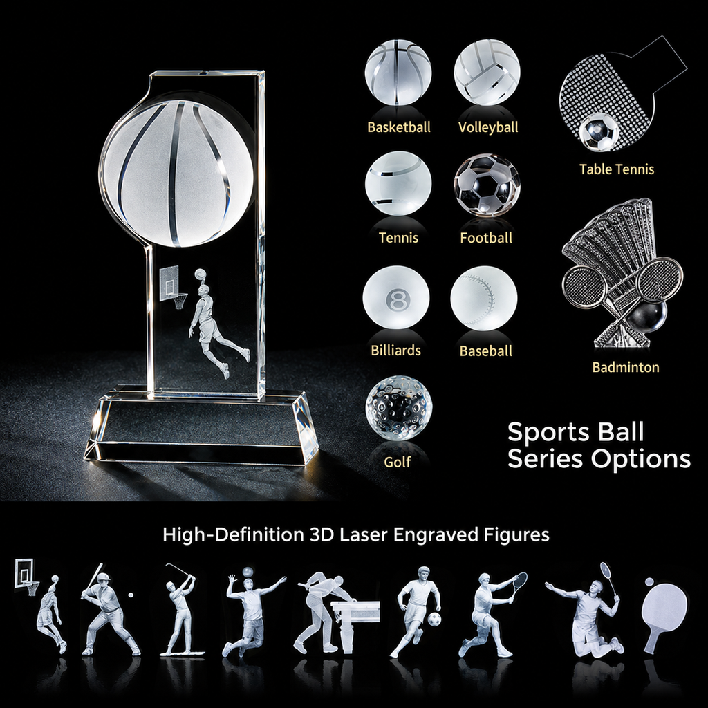 SP-1110 悬球晶框 / Crystal Frame with Suspended Ball